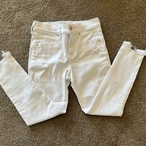 NWOT Express Raw Hem Skinny Mid Rise Jeans - 2 short